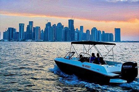 Thrilling Jetboat Adventure with Stunning Doha Skyline Views