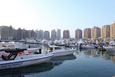 Thrilling Jetboat Adventure with Stunning Doha Skyline Views