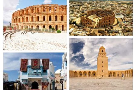Check-out Hammamet and Sousse Kairouan and Eljem with Lunch