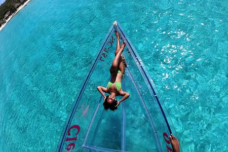 Curaçao Sunset Glass-Bottom Boat Cruise: Drinks & Optional Swim 