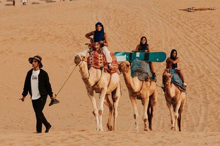 Camel ride, Canyon visit, and tea picnic in the Agadir Desert
