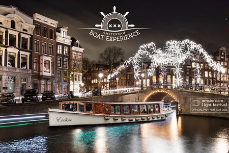 Amsterdam Light Festival: Cruise Saloon Boat w/ Hot Drinks option