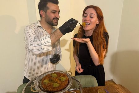 Turkish Sweet Cheese Pastry Künefe and Workshop at a Local Home