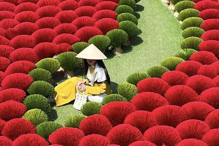  Incense Village & HANOI city tour with train street Coffee