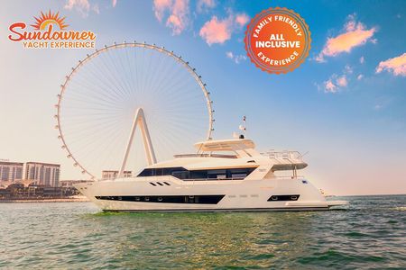 Dubai: Sunset Yacht Tour With Live DJ, BBQ & Unlimited Drinks.