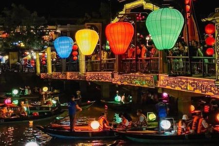 Hoi An Sampan Boat Ride - Releasing Lotus Lantern-Walking Around 