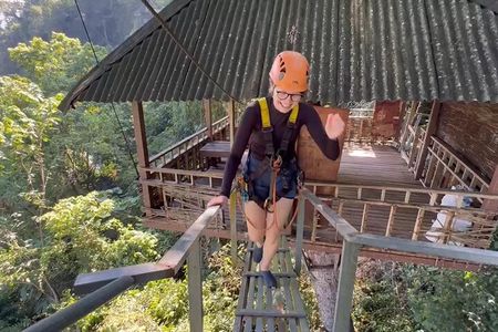 From Vientiane:Vang Vieng Zipline,2Caves,Kayaking,lagoon2