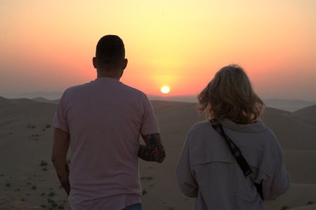 Private Sunrise Desert Safari Tour with Camel ride & Sandboarding