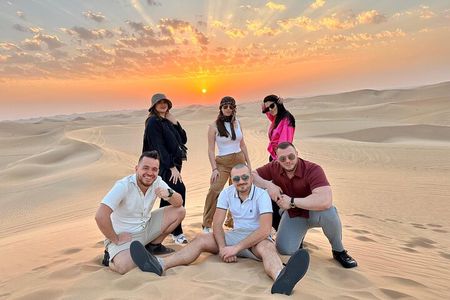 Private Sunrise Desert Safari Tour with Camel ride & Sandboarding