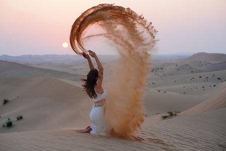 Short Private Desert Safari Tour with Camel Ride & Sand boarding