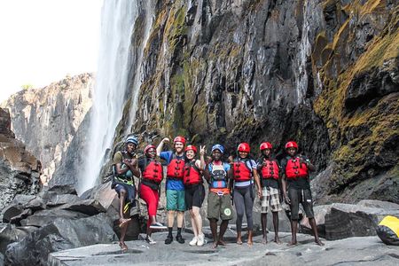 Swimming Under Victoria Falls Spray Adventures from Livingstone