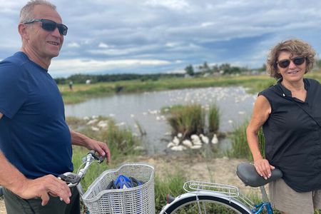  Cycling vegetable village, buffallo, Basket Boat and local lunch