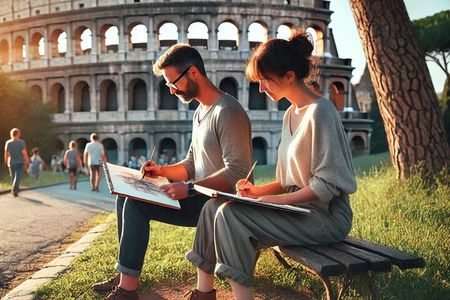 Colosseum Alternative Tour: Sketch & Savor Creative Experience