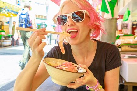 Tokyo Ueno Food Tour & Urban Nature Walk