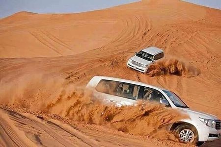 Doha Escape: Gentle Desert Safari with Camel Ride & Sandboarding