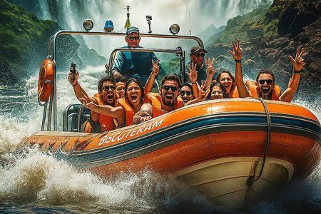 Iguazu Falls: Brazilian-Argentinian Sides in 1 Day Hotel Pickup