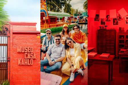 Premium Frida Kahlo Red House and Xochimilco (Small Groups)
