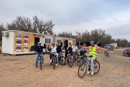 Cycling in marrakesh desert 