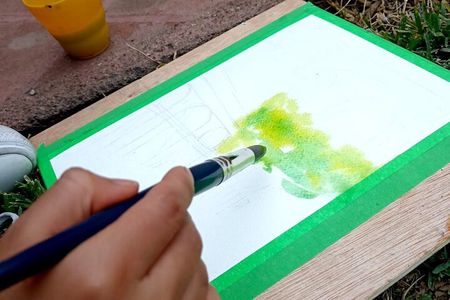 Watercolor workshop In Antigua Guatemala - Painting outdoors