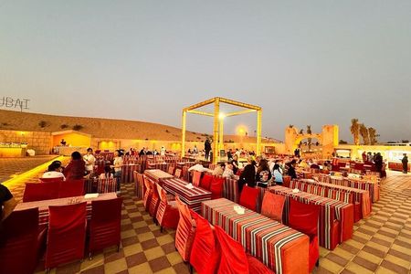 Premium Desert Safari with Pickup,Quad Bike,Camel Ride & Dinner