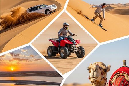 Desert Safari on Golden dunes with Camel Ride, Sandboard and ATV