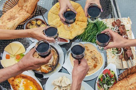 Georgian Dinner with Unlimited Wine and Tamada (Toastmaster)