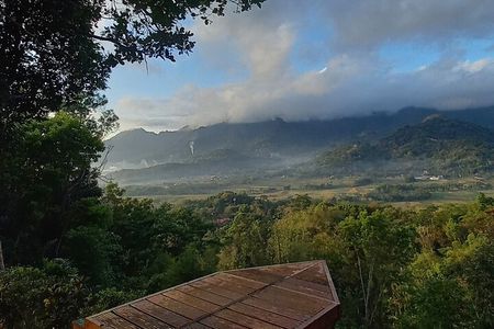Sunrise at Punthuk Setumbu, Borobudur and Prambanan Temples