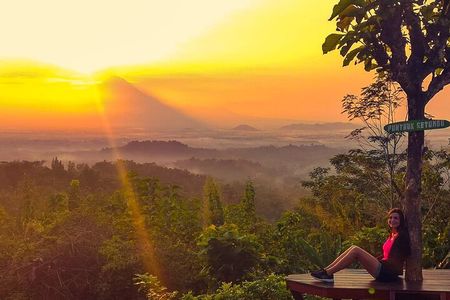 Sunrise at Punthuk Setumbu, Borobudur and Prambanan Temples