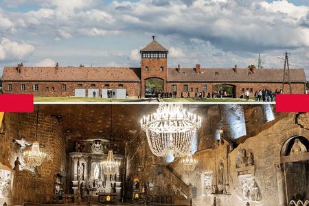 Auschwitz Birkenau and Wieliczka Salt Mine Day Tour from Krakow