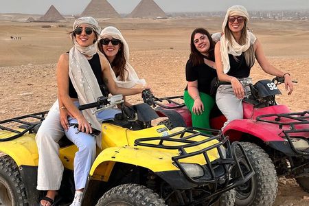 Sunset by ATV (quad bikes) ride in Giza pyramids & Sahara desert 
