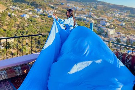 Flying Dress photoshoot in Chefchaouen 