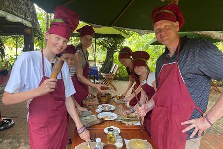 The Cycling, basket boat, ridding buffallo and Cooking Tour