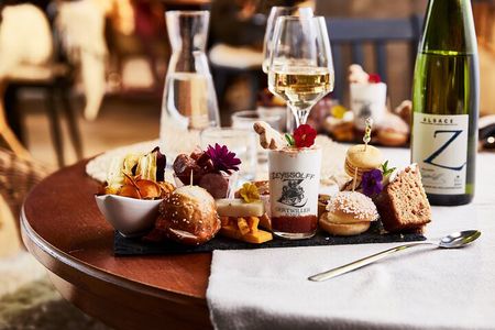 Immersive cellar tour-tasting and gourmet wine (tea time).