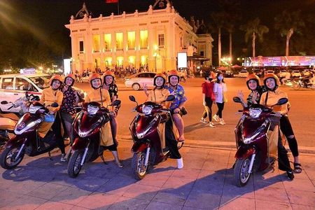 Women Driven Motorbike Food Tour Hanoi By Night