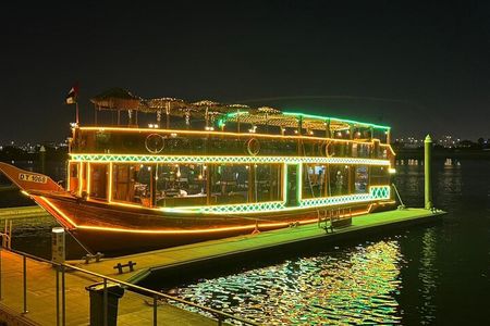 Dubai: Dhow Cruise with VIP Dining, Shisha & Buffet Dinner