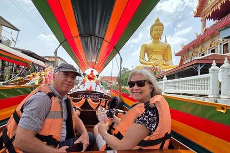 Bangkok Canal Tour by long tail boat, Wat Arun and Wat Pho