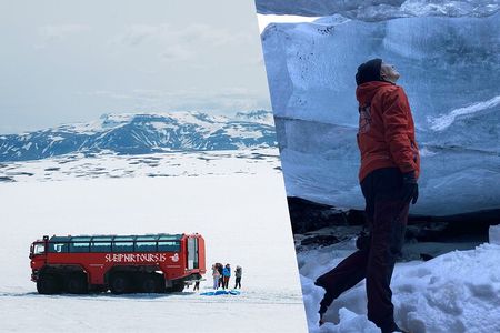 Ice Cave and Glacier Tour in Glacier Monster Truck from Gullfoss