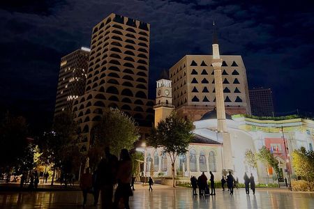 Tirana by Night: Walking Tour with Coffee, Cocktail & City Lights