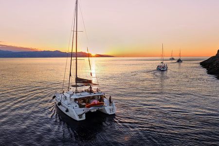 Panormo: Luxury Sunset Catamaran Cruise Sushi & Open Bar