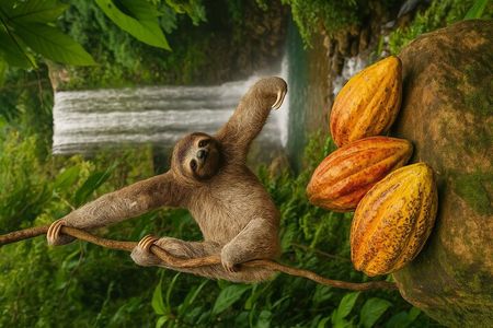 Sloth Tour in Rainforest, Waterfall, Organic Coffee and Chocolate