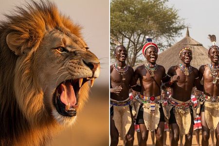 Lion Safari & Lesedi Cultural Village Tour from Johannesburg