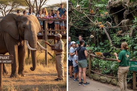 Elephant & Monkey Sanctuary Tour from Johannesburg