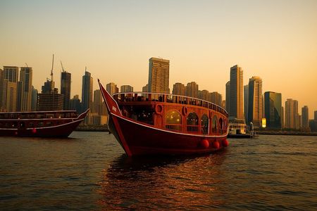 Luxury Dhow Dinner Cruise at Dubai Marina with Buffet and Shows