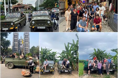 Hanoi City Jeep Tour: City Landmarks & Banana Island (A Start up)