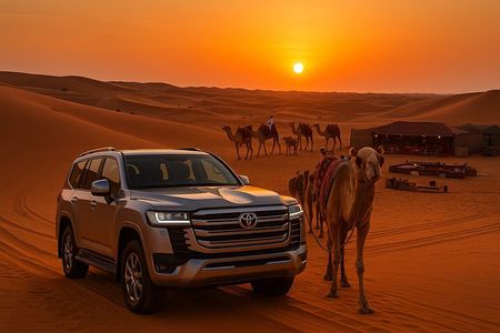 Ultimate Desert Safari Dubai with BBQ Dinner Camel Ride & Shows