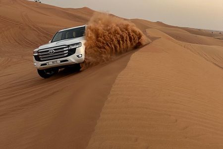 Dubai Evening Desert Safari 4x4 Pickup Drop, Camel, BBQ and Shows