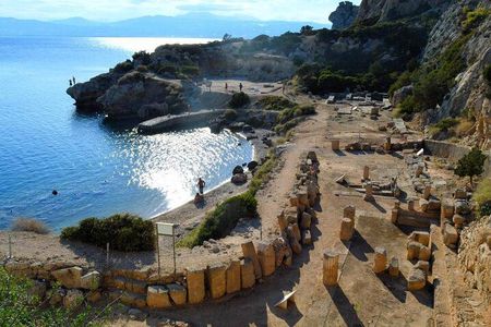 Athens: Lake Vouliagmeni Corinthian Swim & Heraion site Sunset
