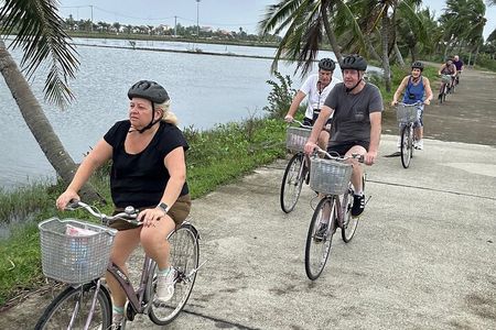Hoi An Bicycle Countryside Cycle Organic Farm,buffallo,boat,lucnh