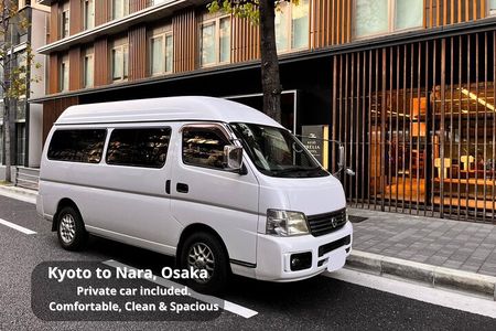Kyoto, Nara and Osaka private up to 9 pax picked up from Kyoto