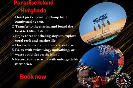 Boat Trip in Hurghada Paradise Island with Snorkeling & Lunch 